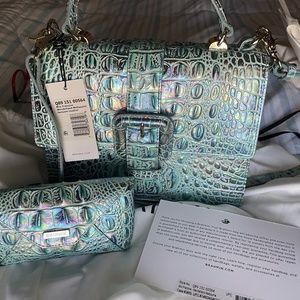 Brahmin New with tags  Mini Francine in wonderland and eyeglass case